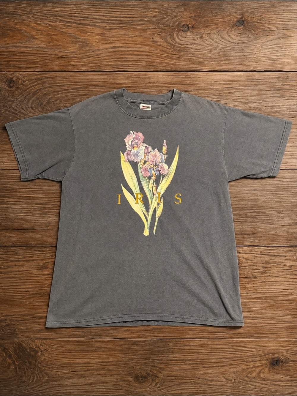 Vintage Anvil Iris Botanical Graphic T-Shirt | Floral Nature Tee - Picture 13 of 13